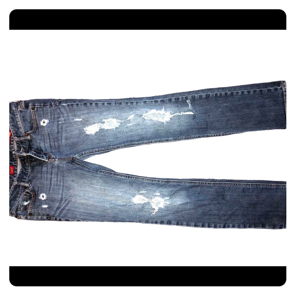 Express Stella Bootleg Distressed Jeans Size 6R